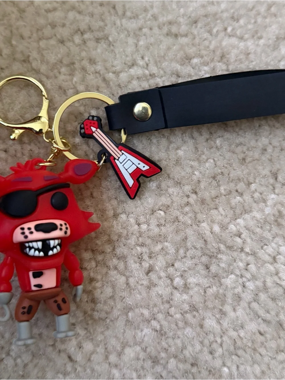 Red Fox Keychain Figure with Logo Strap